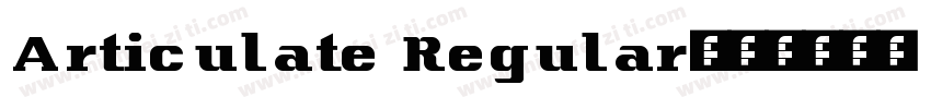 Articulate Regular字体转换